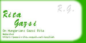 rita gazsi business card